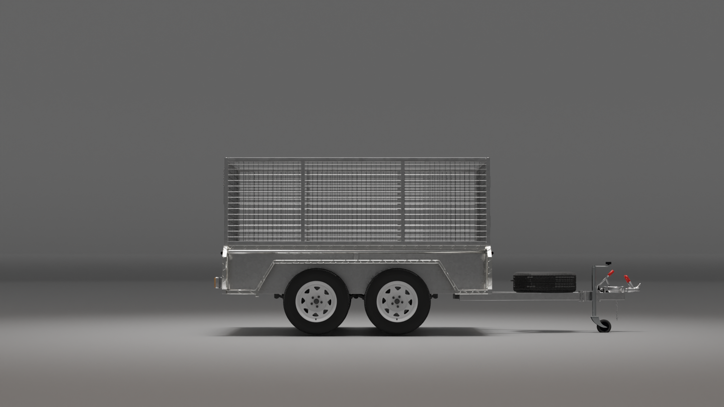 10x5 Boxtop HD Trailer - High Sides 2000kg