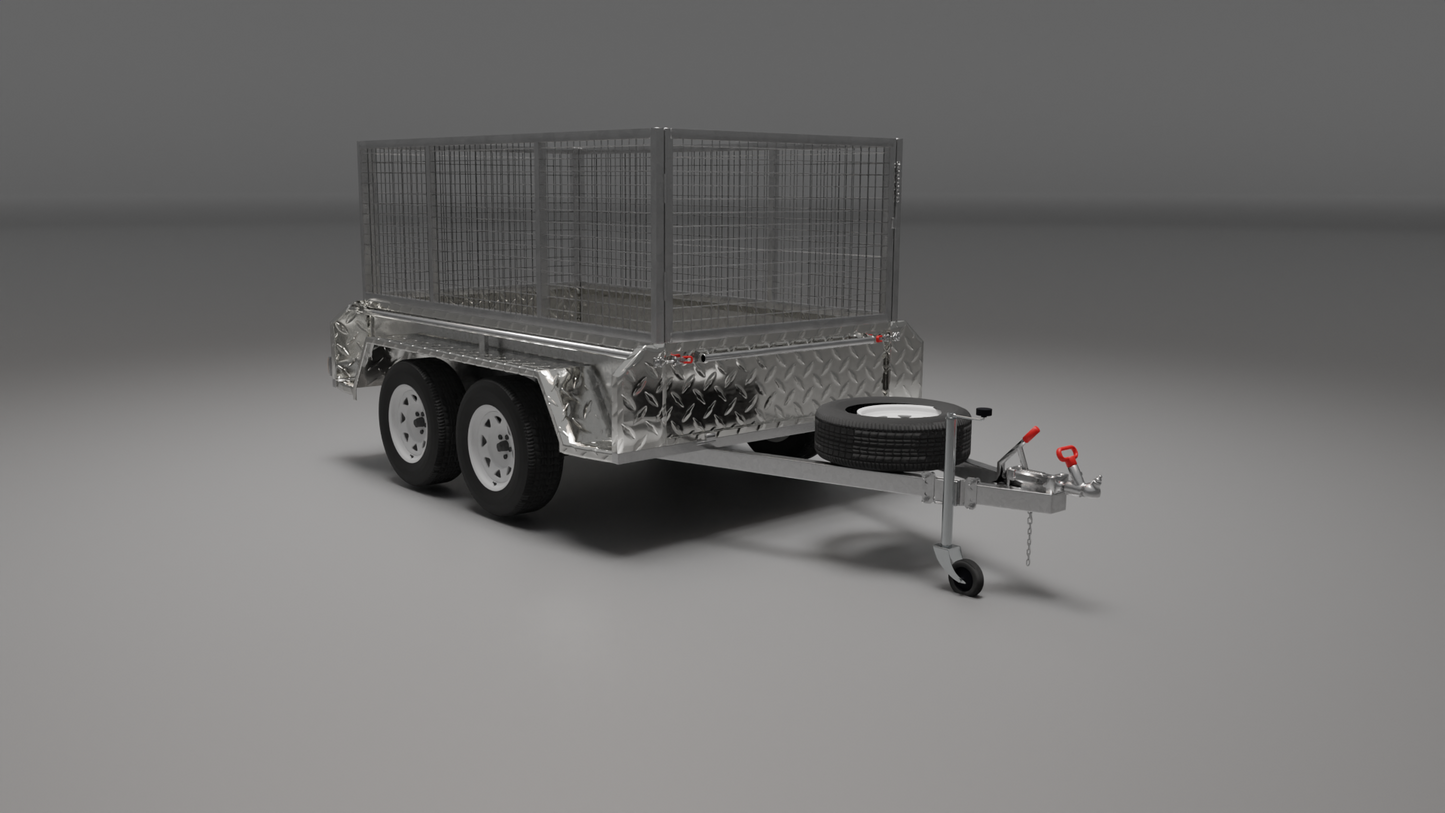 10x5 Boxtop HD Trailer - High Sides 2000kg