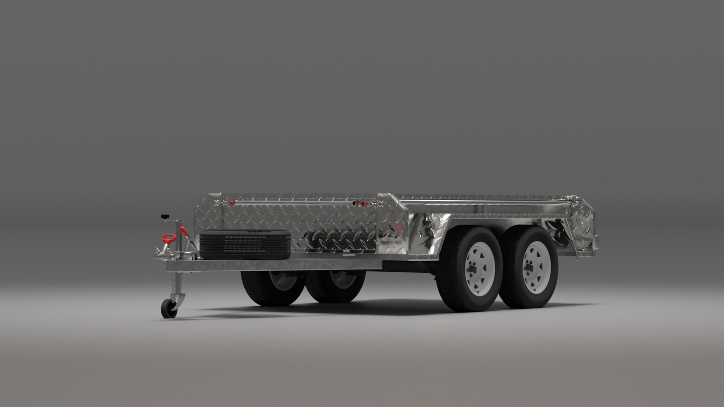10x5 Boxtop HD Trailer - High Sides 2000kg