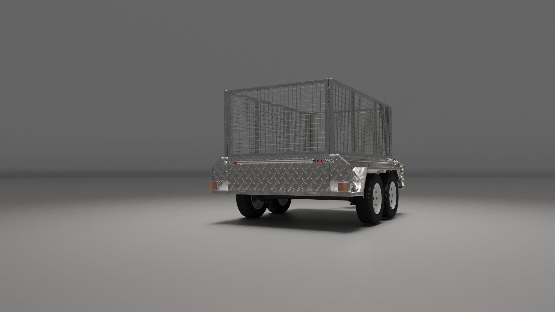 10x6 Boxtop Trailer, Tandem Axle, Back right view