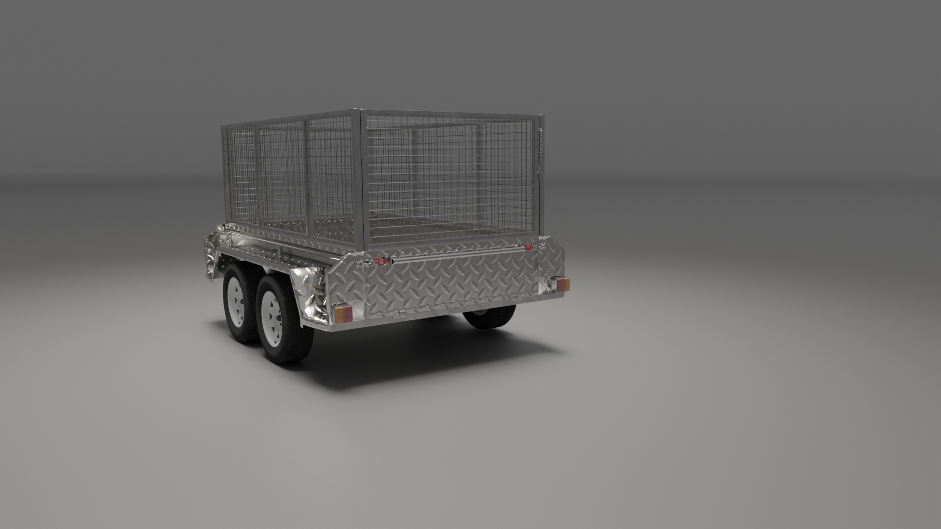 10x6 Boxtop Trailer, Tandem Axle, Back Left view