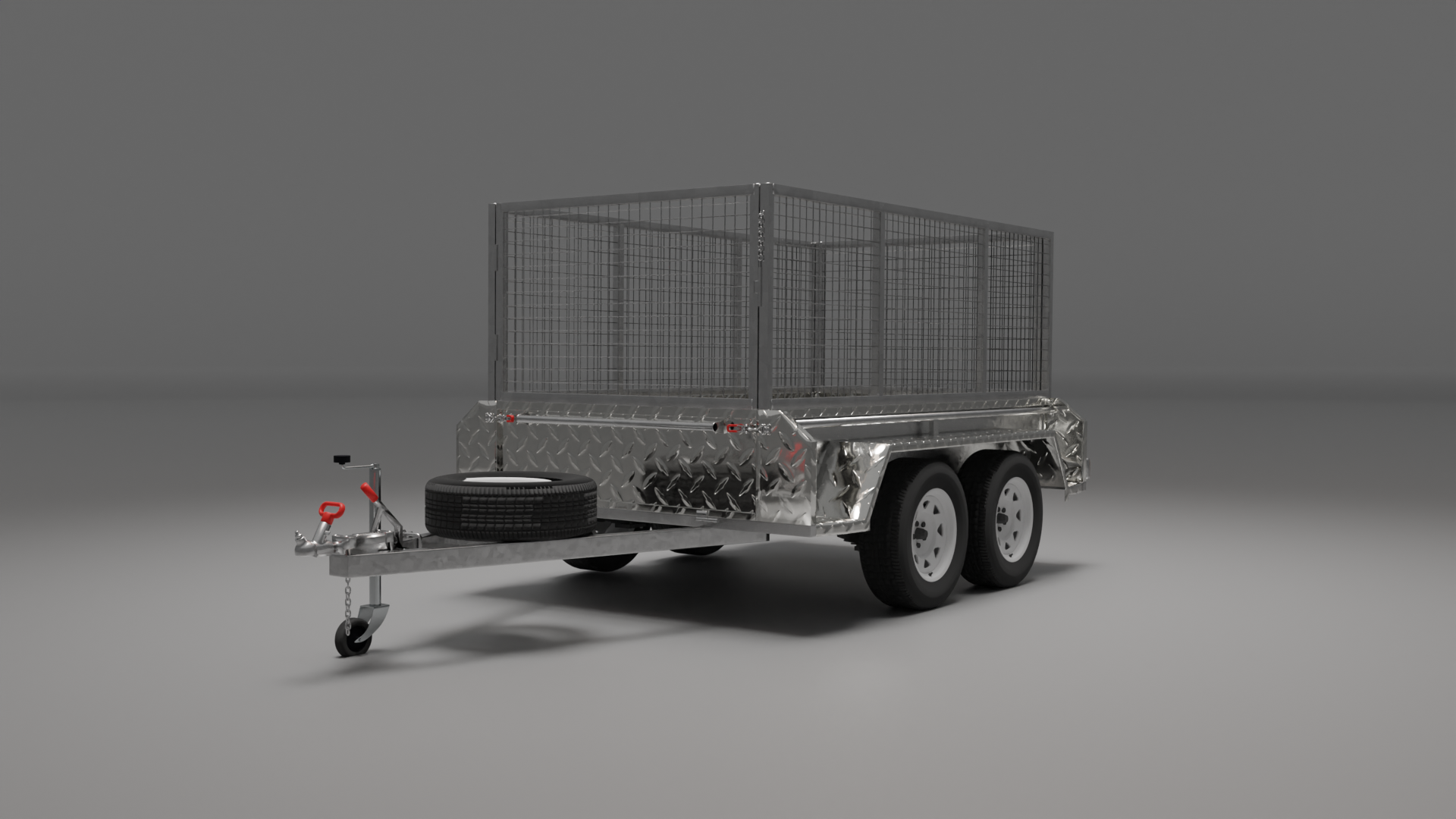 10x6 Boxtop Trailer, Tandem Axle, Front Left view