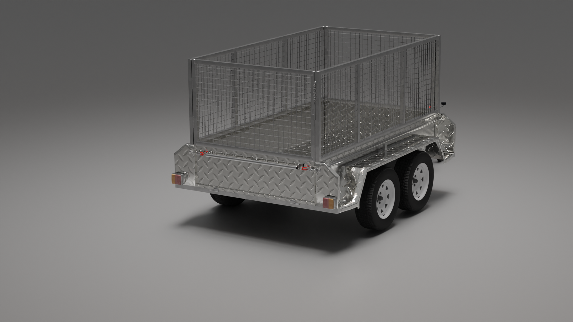 10x6 Boxtop Trailer, Tandem Axle, Top Back Right view