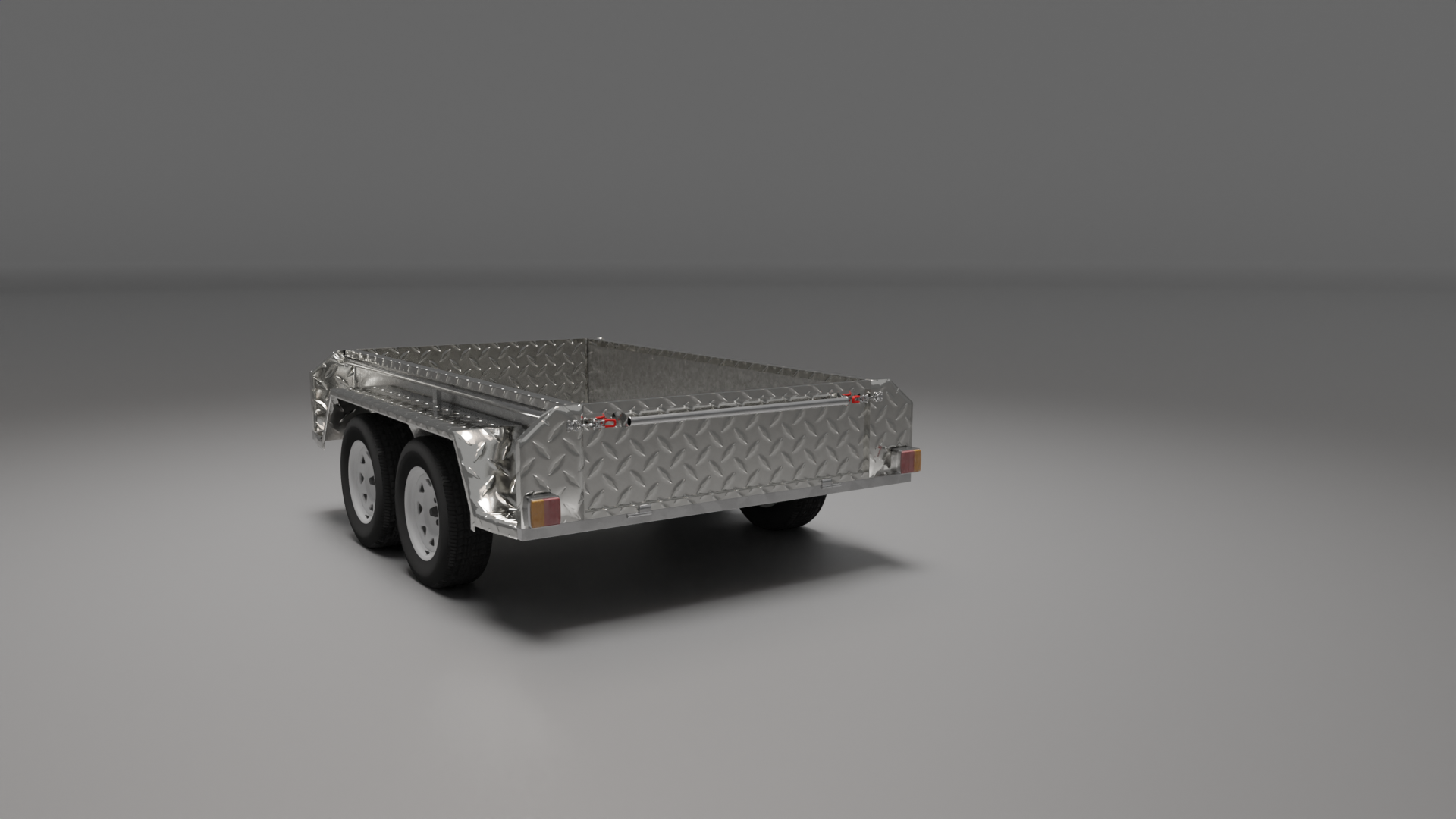 10x6 Boxtop Trailer, Tandem Axle, Back left