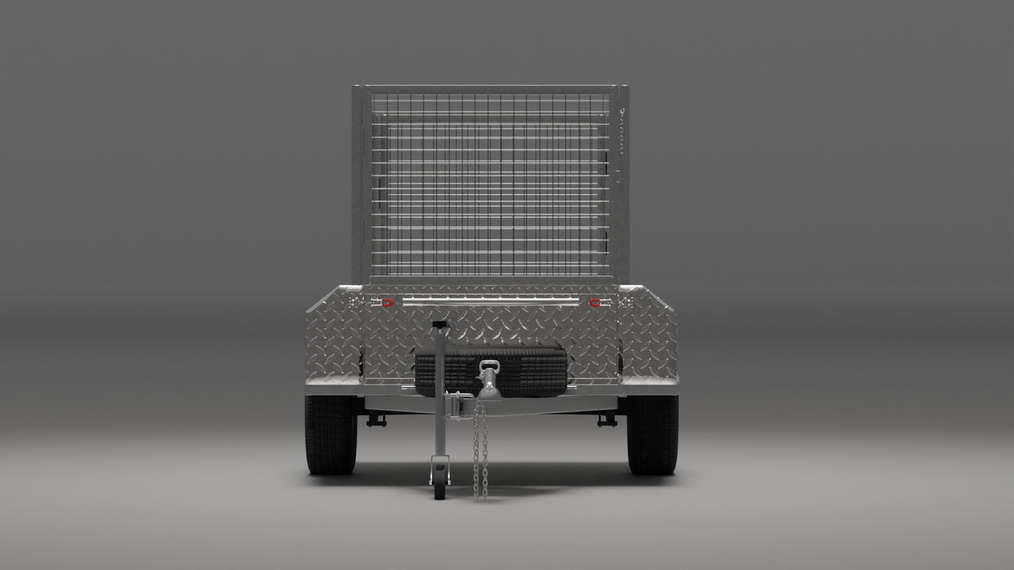 7x4 Boxtop Offroad Trailer - High Sides 1500kg