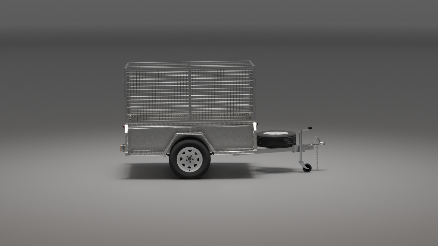 7x4 Boxtop Offroad Trailer - High Sides 1500kg