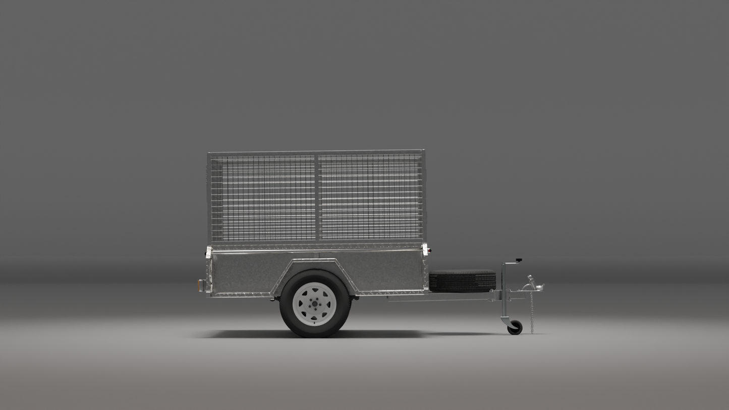 7x4 Boxtop Offroad Trailer - High Sides 1500kg