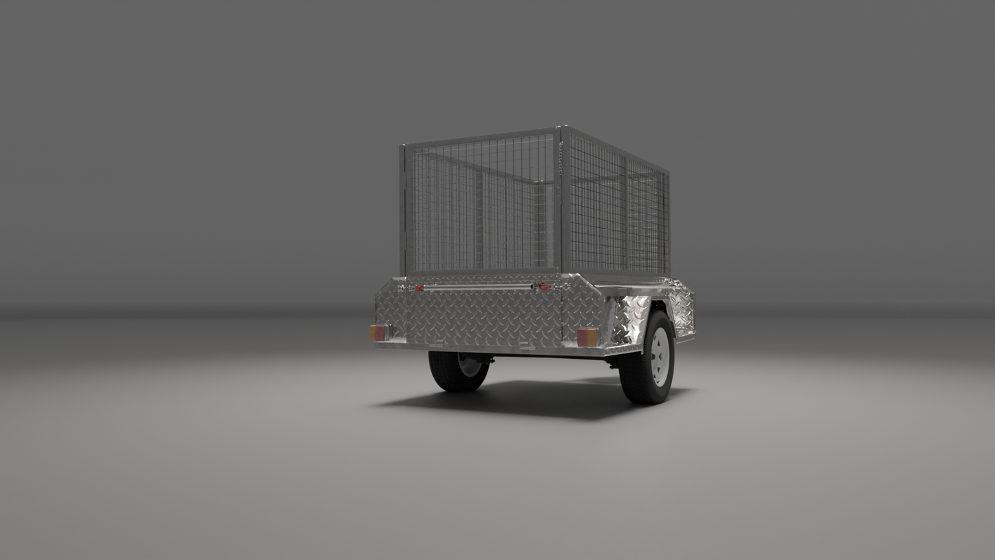 7x4 Boxtop Offroad Trailer - High Sides 1500kg
