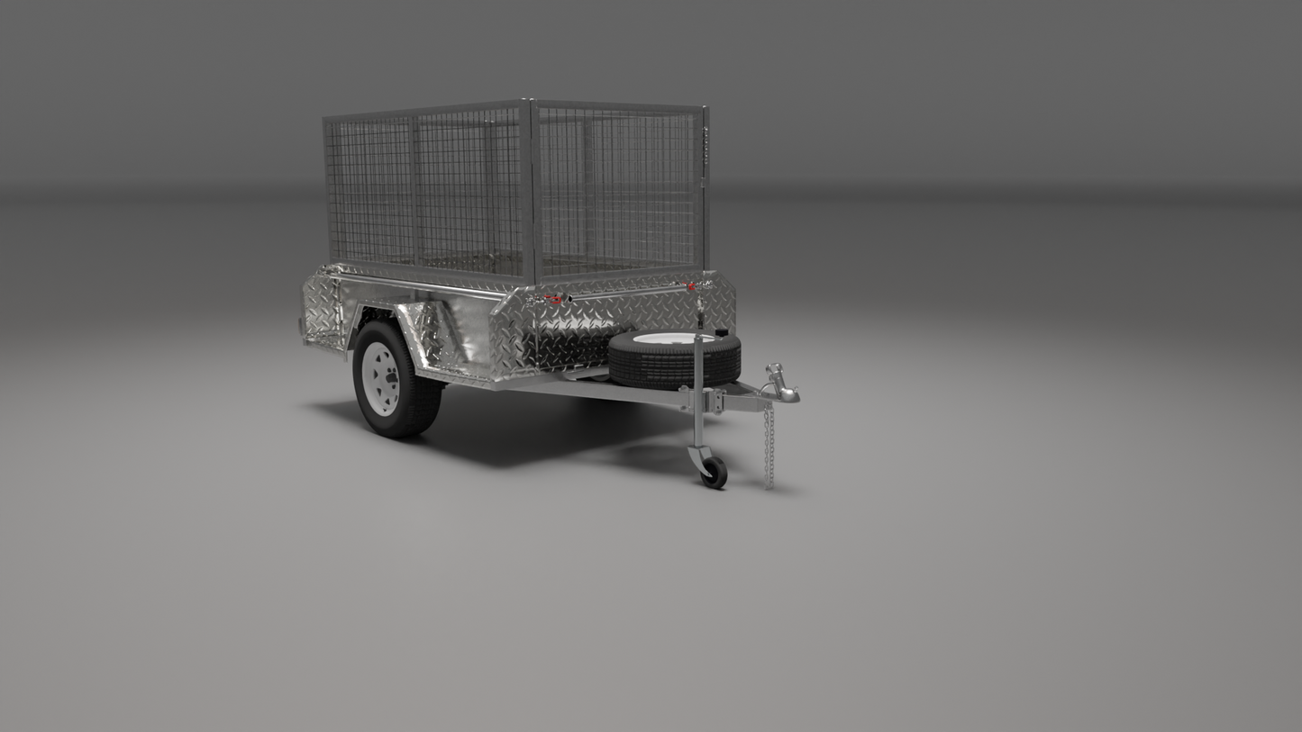 7x4 Boxtop Offroad Trailer - High Sides 1500kg