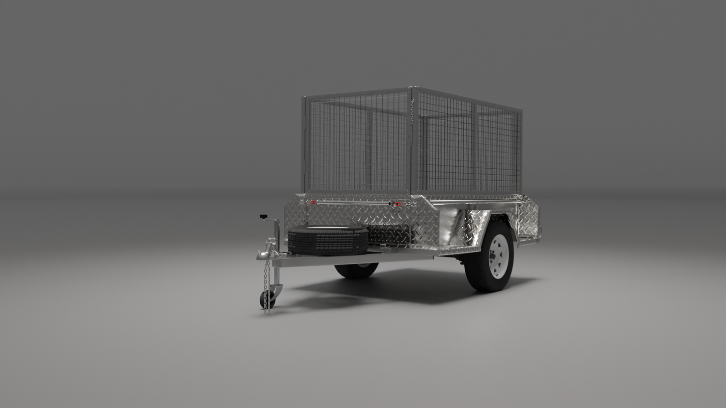 7x4 Boxtop Offroad Trailer - High Sides 1500kg