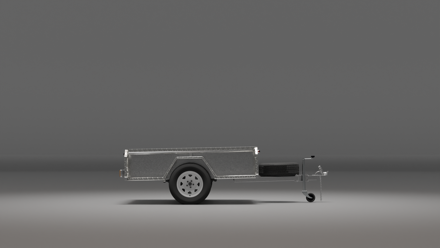 7x4 Boxtop Offroad Trailer - High Sides 1500kg