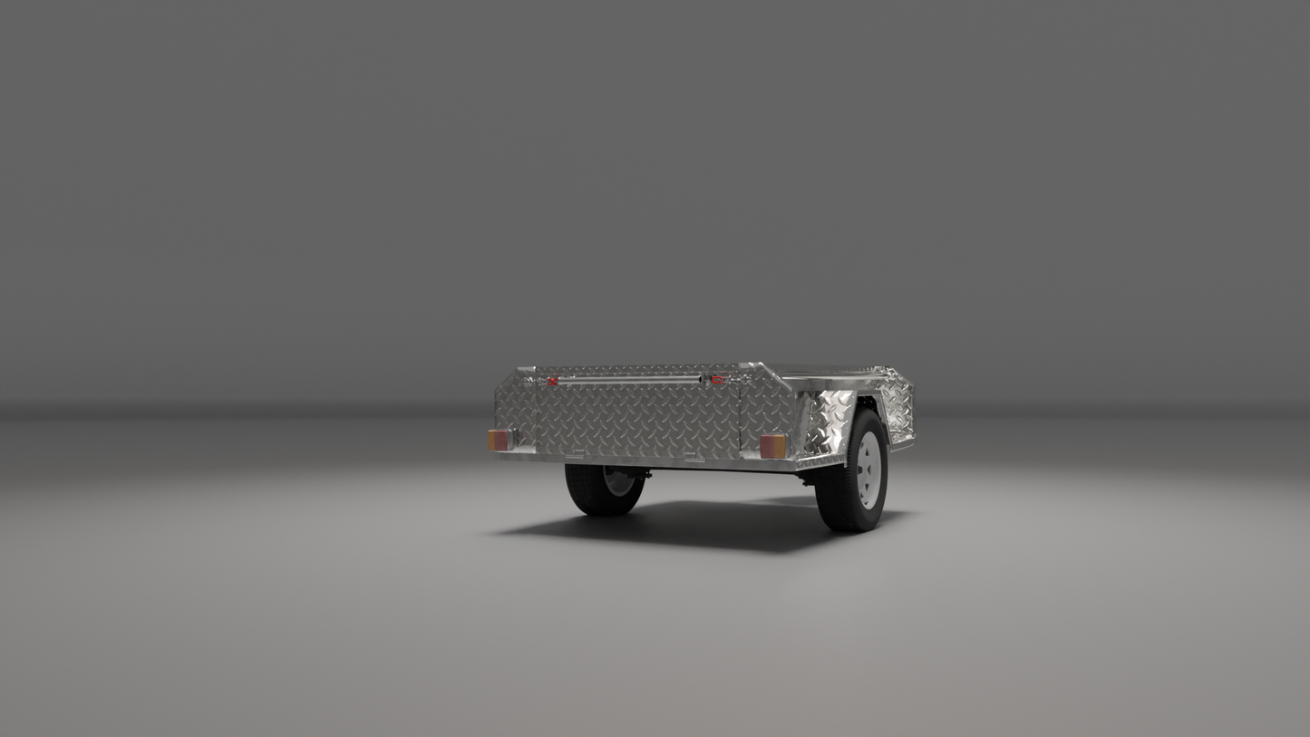 7x4 Boxtop Offroad Trailer - High Sides 1500kg