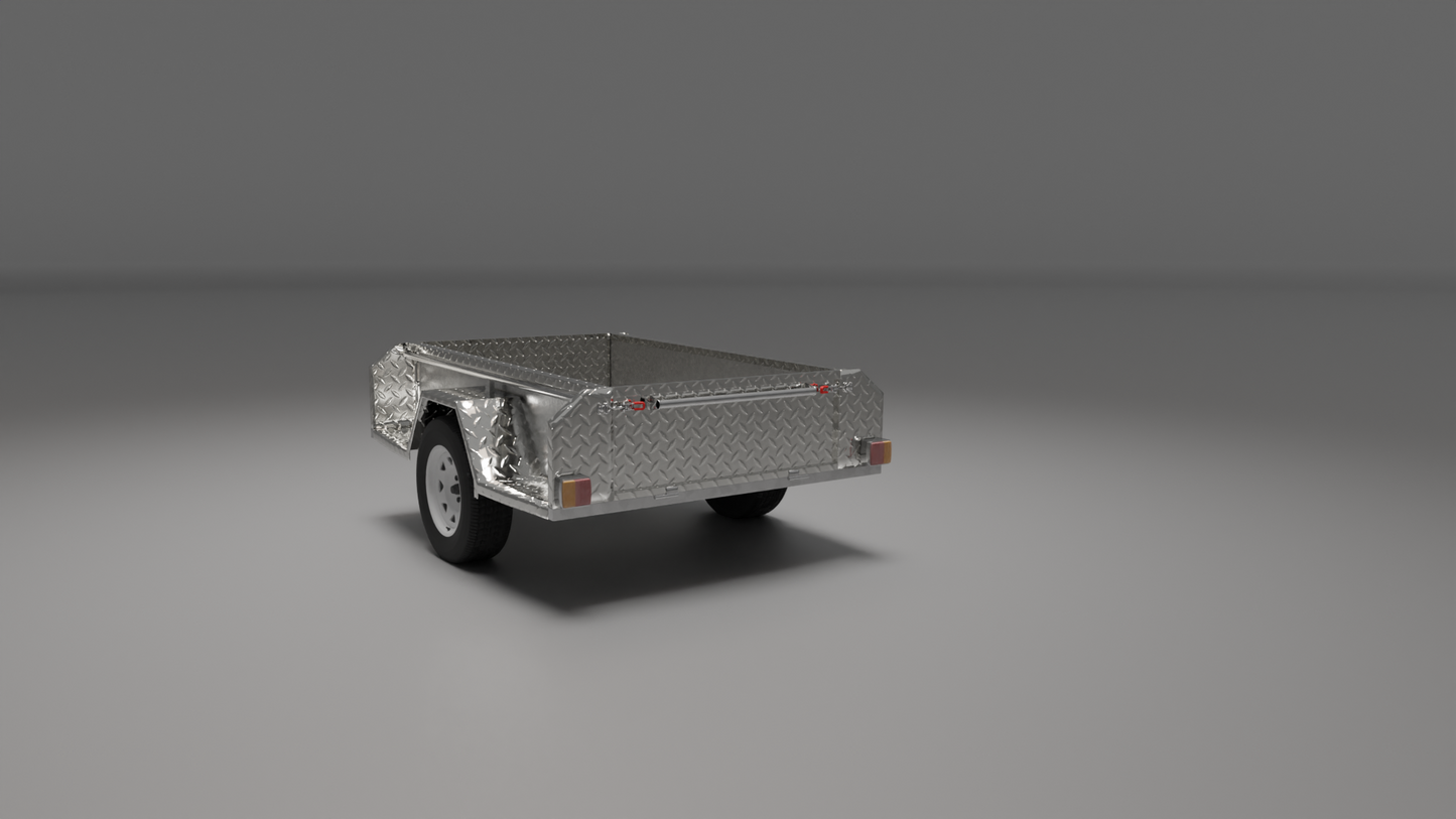 7x4 Boxtop Offroad Trailer - High Sides 1500kg