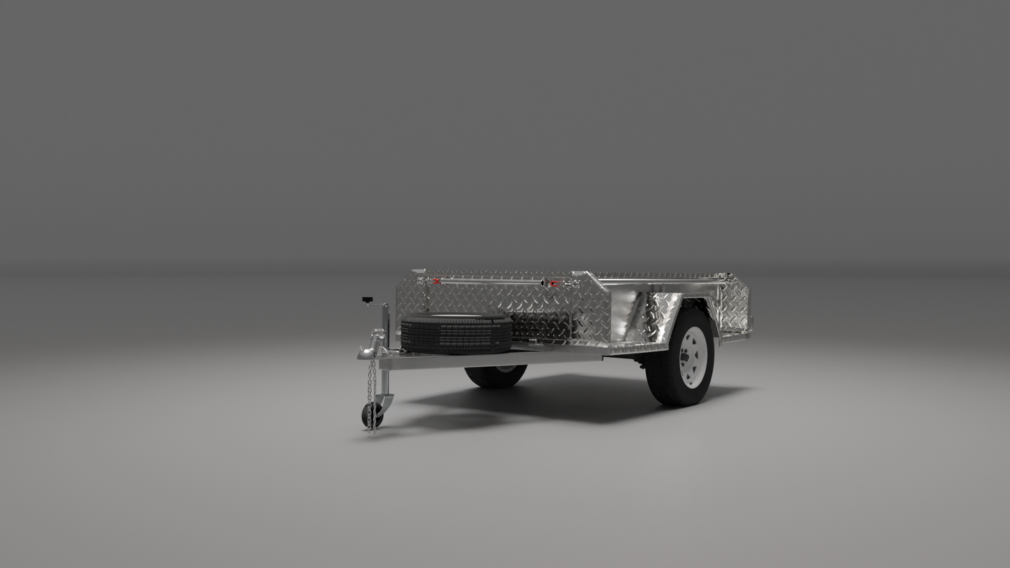 7x4 Boxtop Offroad Trailer - High Sides 1500kg