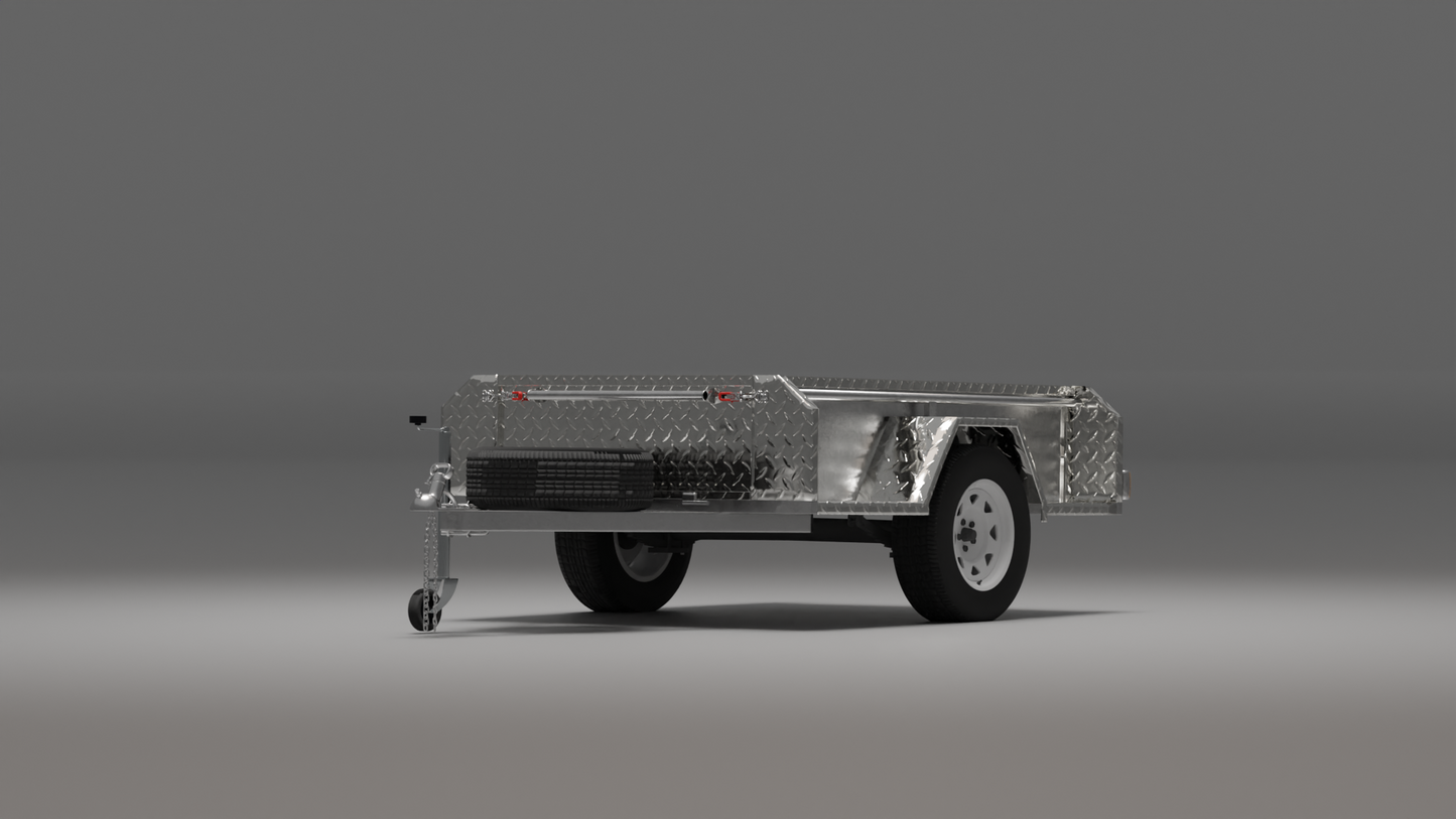7x4 Boxtop Offroad Trailer - High Sides 1500kg
