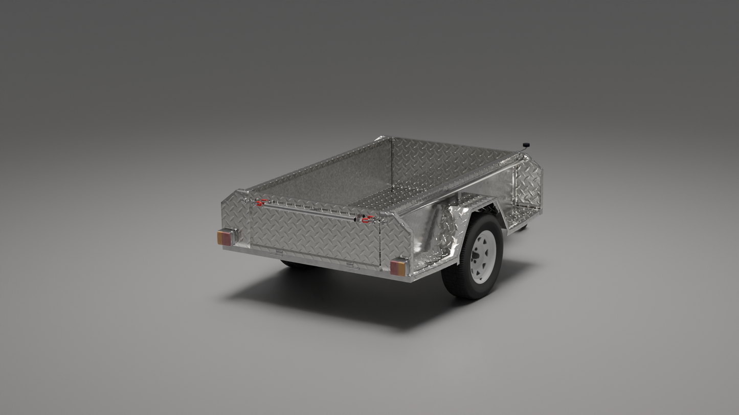 7x4 Boxtop Offroad Trailer - High Sides 1500kg