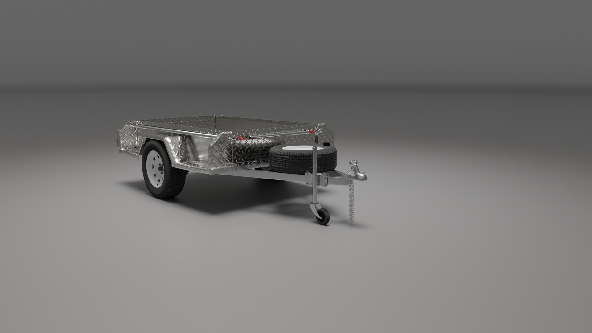 7x4 Boxtop Trailer, Front Right View