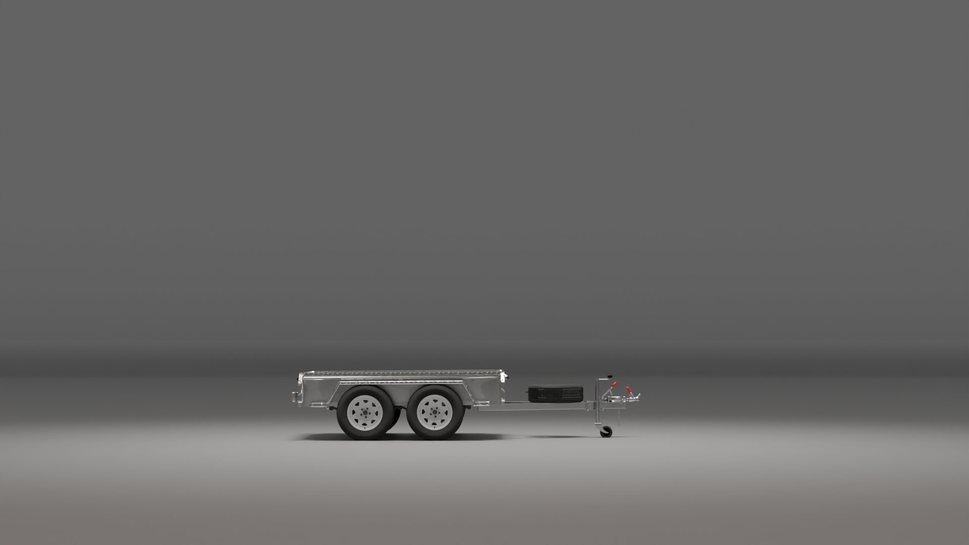 8x5 standard trailer, side view highlighting its strong frame and versatile load capacity.