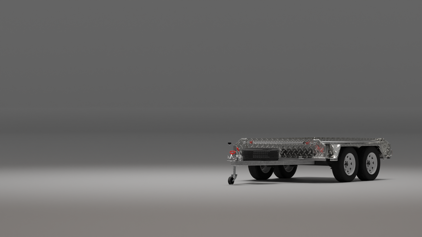 Durable 8x5 standard trailer, front view perfect for safe and efficient cargo transport.