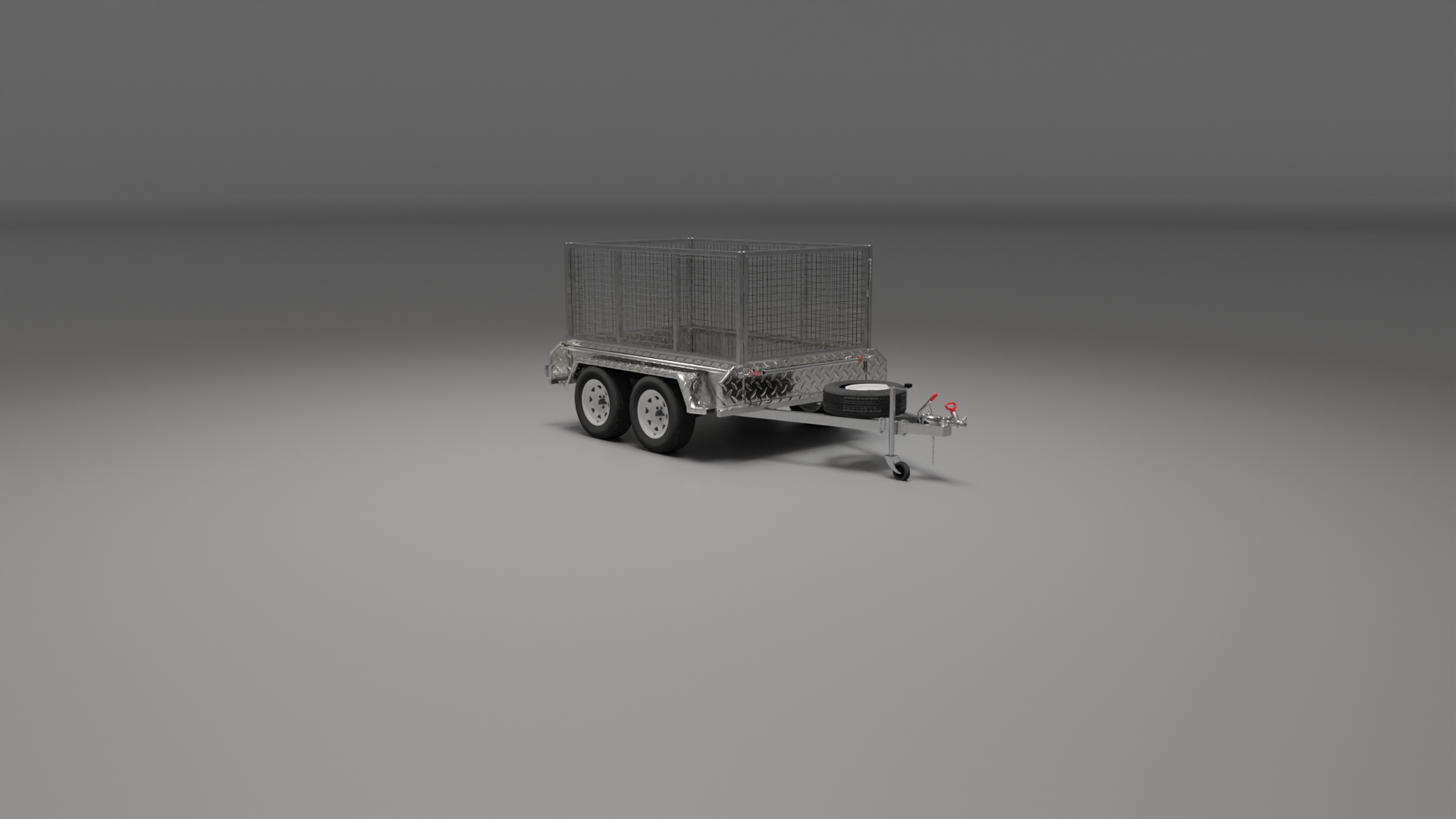 8x5 standard trailer, front view showcasing its strong and durable build for everyday use.
