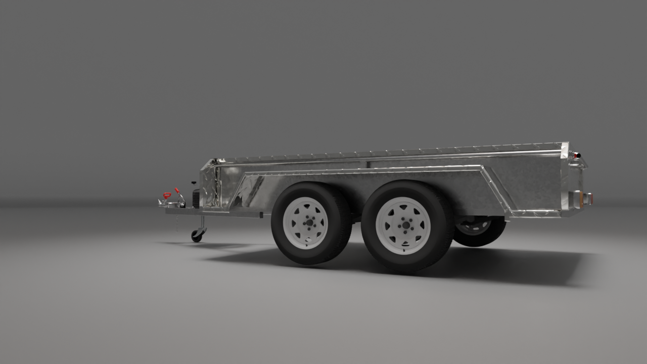 12x6 Boxtop Trailer, Back Left view