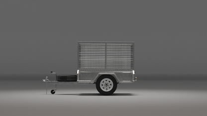 6x4 Trailer with a Cage, Side View