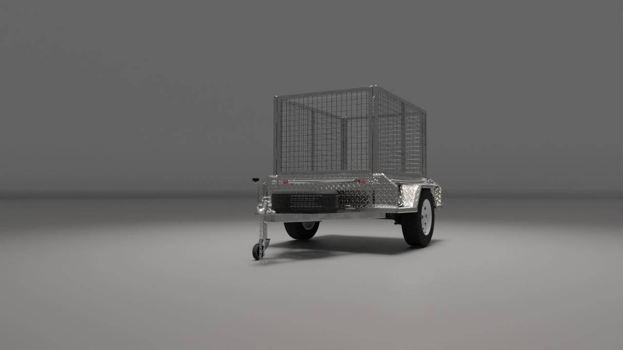 6x4 Trailer with a Cage, Front Left View