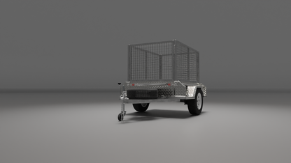 6x4 Trailer with a Cage, Front Left View