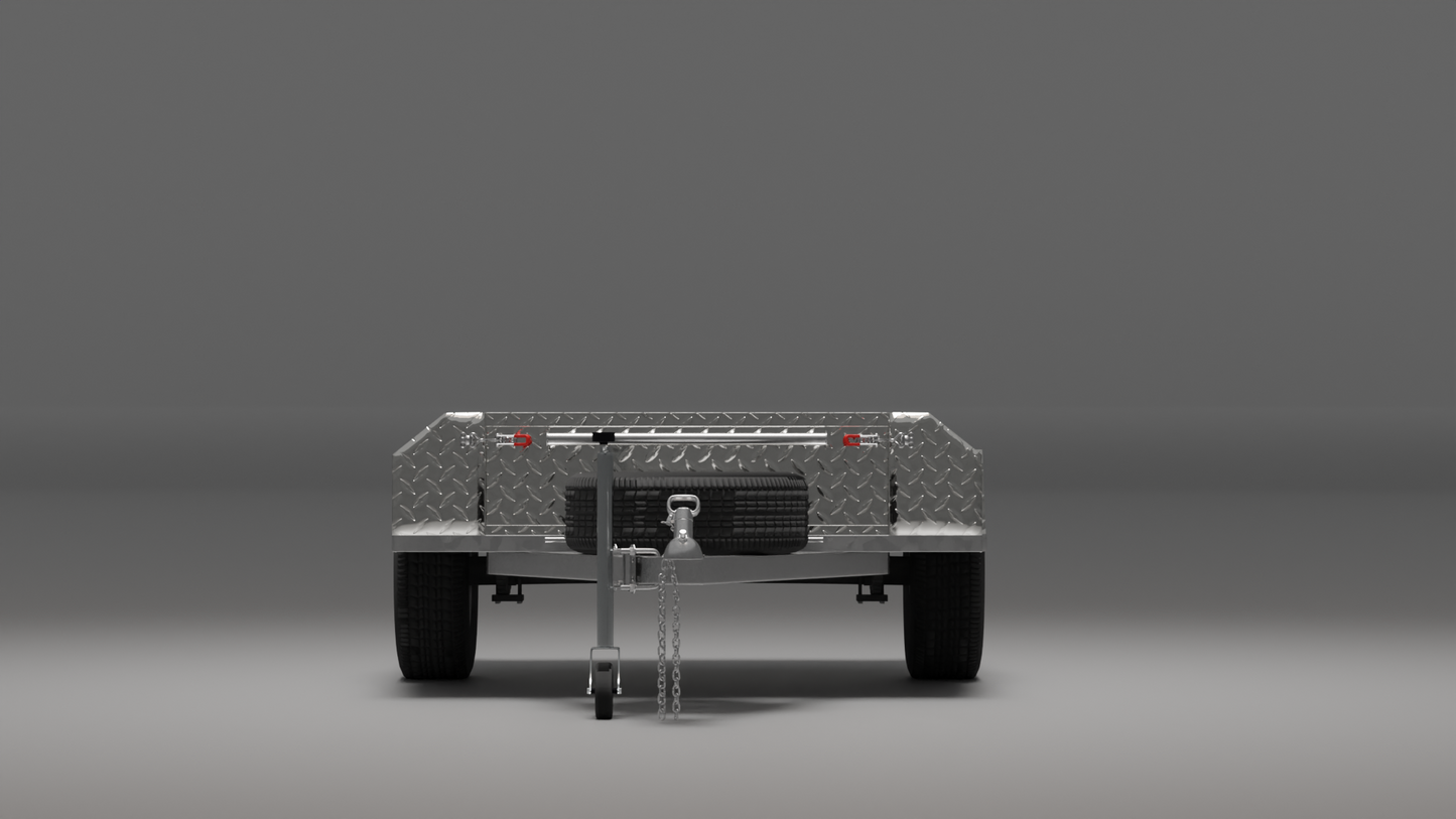 7x4 Boxtop Trailer, Front View