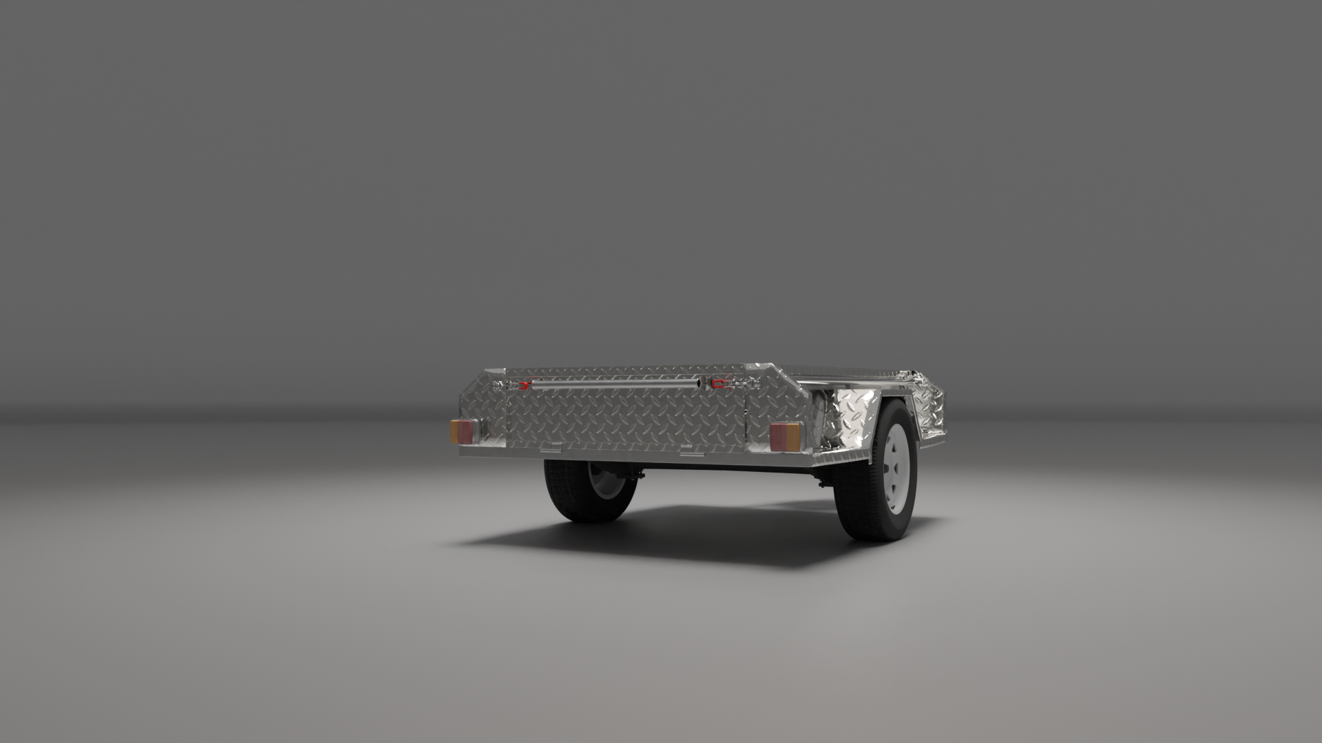 7x4 Boxtop Trailer, Back Right View