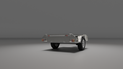 7x4 Boxtop Trailer, Back Right View