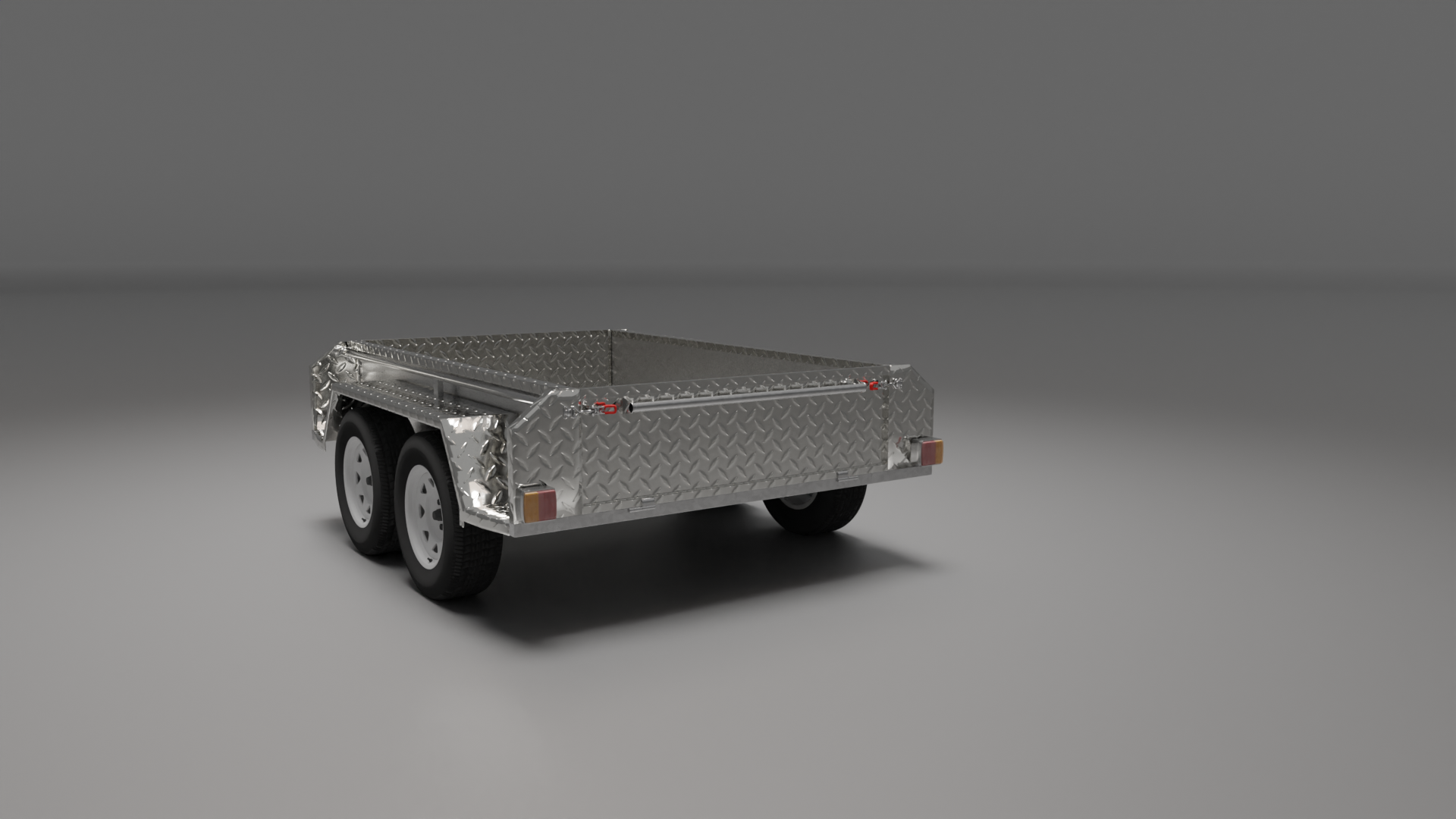 Durable 8x5 heavy-duty trailer with a 2000kg capacity, shown from the back for a closer look at its build.