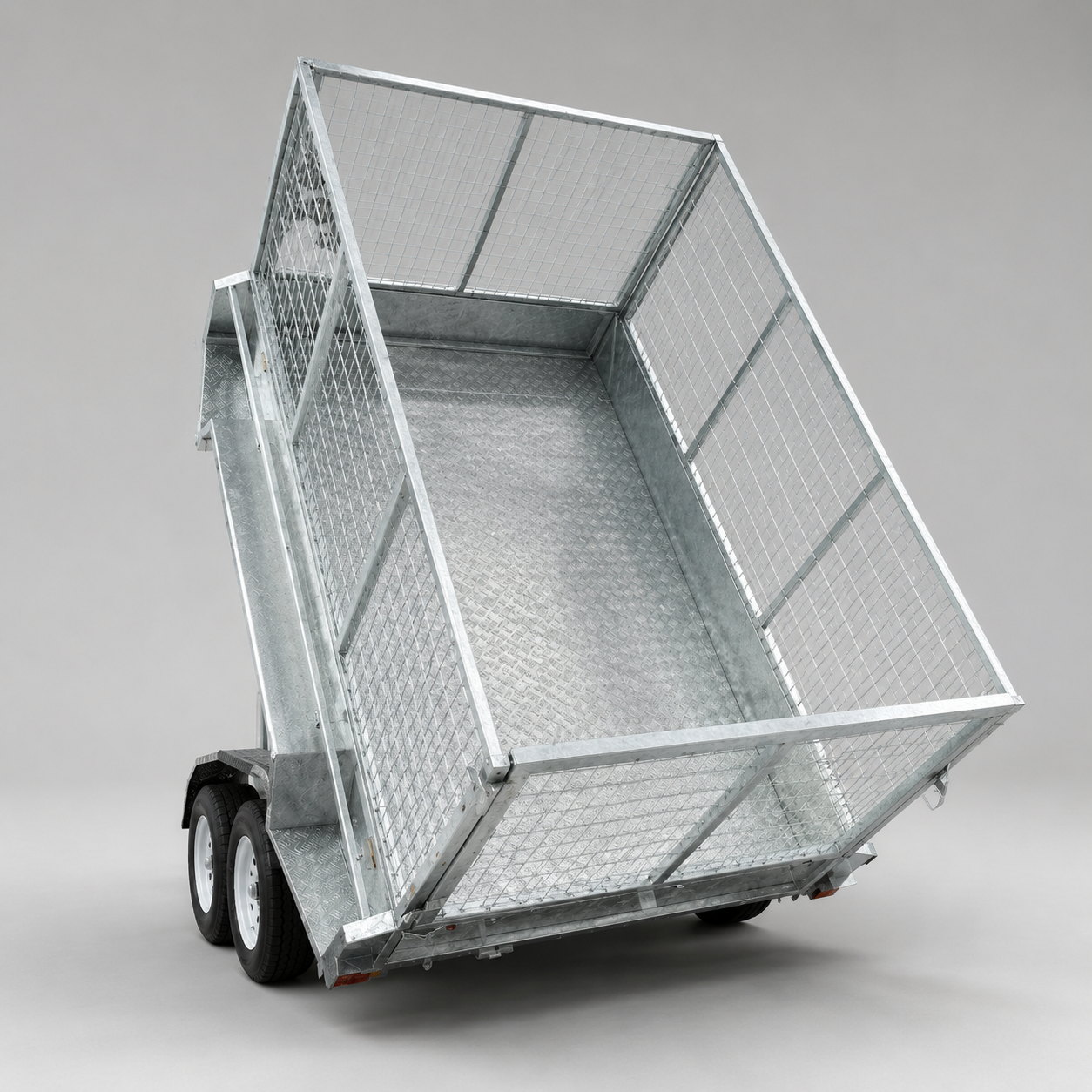 Able Trailers 10x5  Hydraulic Flat Top Tipper Trailer for construction, tradies, work trailer, hot dip galvanised, box and flatbed trailer function. 3500kg 
work trailer farm trailer agriculture trailer livestock trailer soil and mulch trailer heavy duty tipper trailer 