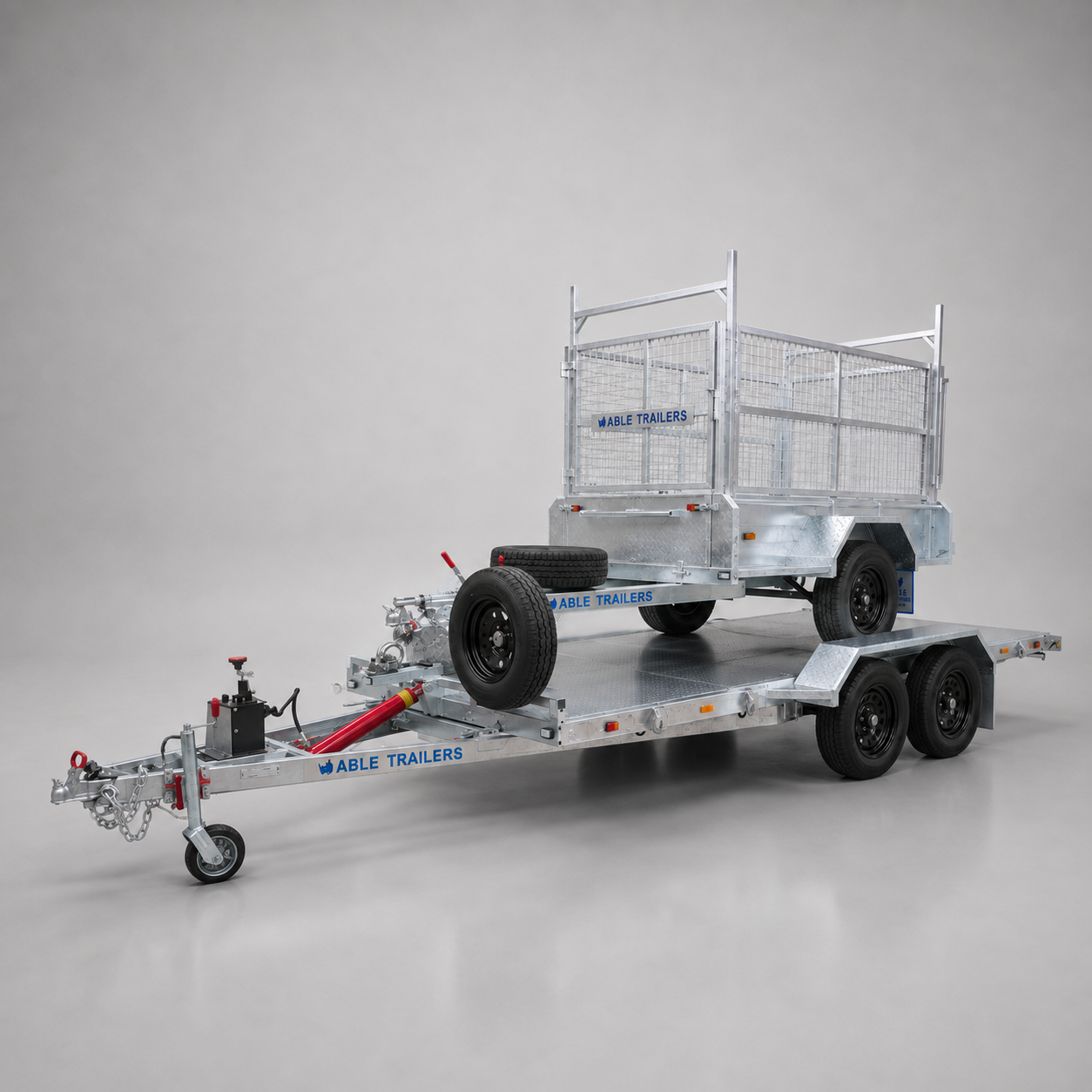 16x7 Car Trailer for tradies, electricians, plumbers, cars, machinery, hot dipped galvanised, dual axel