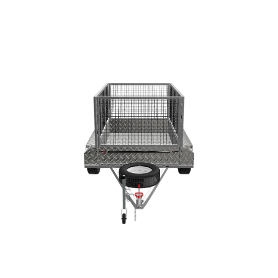 8x5 Trailer with Cage, Front view