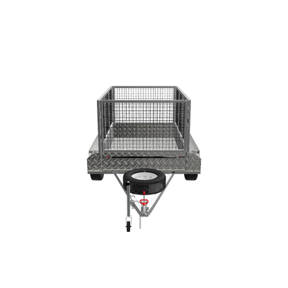 8x5 Trailer with Cage, Front view