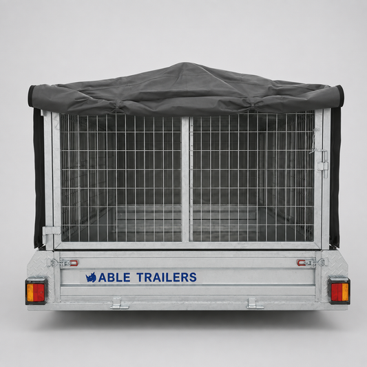 8x5 Grey 18g Canvas Cover for a trailer. Weather resistant canvas cover for travel, moving furniture, heavy duty tarp, heavy duty canvas cover, trailer cover, trailer protector, trailer protection, keeps trailer load dry
