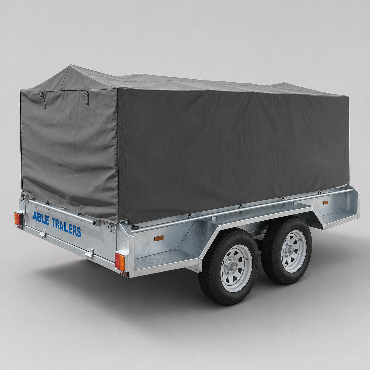 8x5 Grey 18g Canvas Cover for a trailer. all weather canvas cover for travel, moving furniture, heavy duty tarp, heavy duty canvas cover, trailer cover, trailer protector, trailer protection